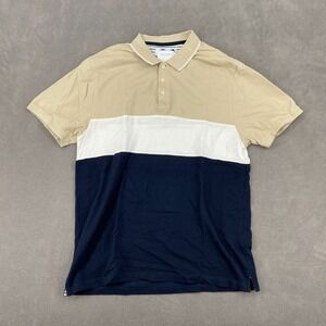 Cactus Man Ricky Singh Polo Shirt Mens Large Multicolor Colorblock Side Slit
